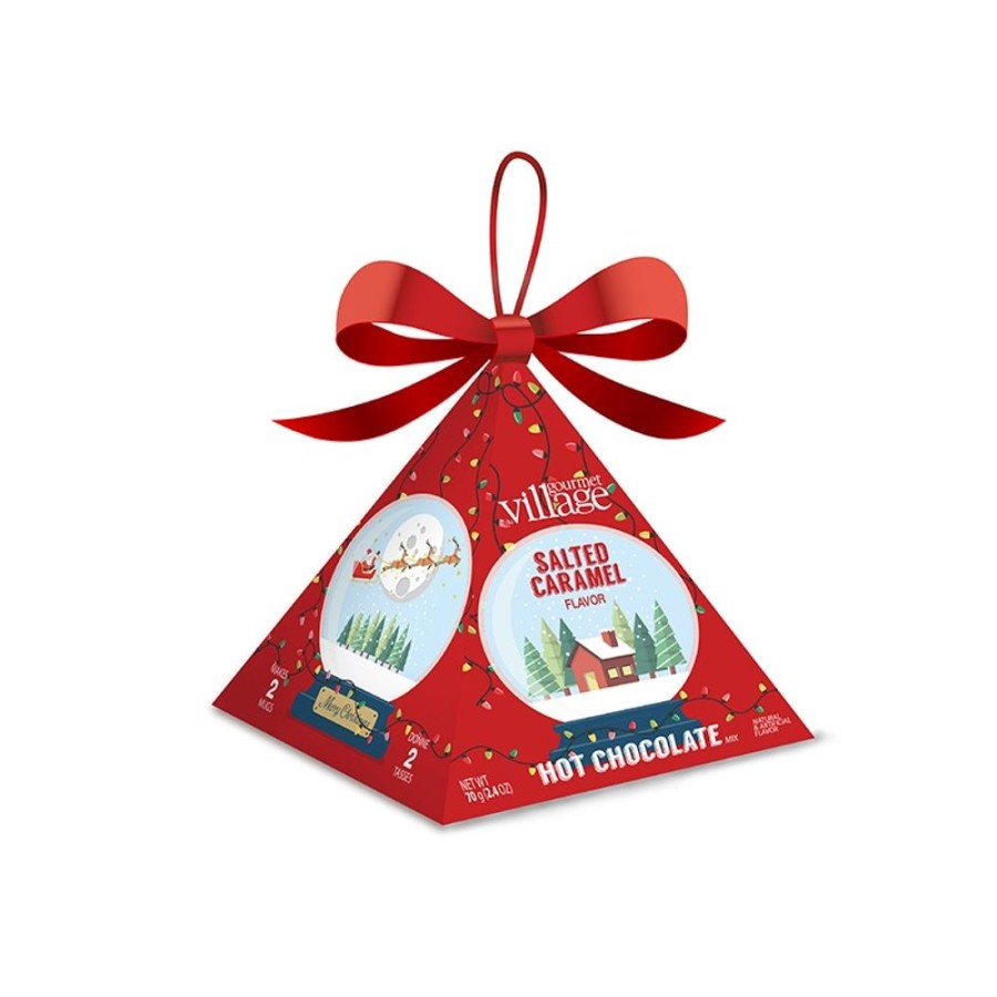 Hot Chocolate Gourmet Du Village | Snowglobe Pyramid Ornament