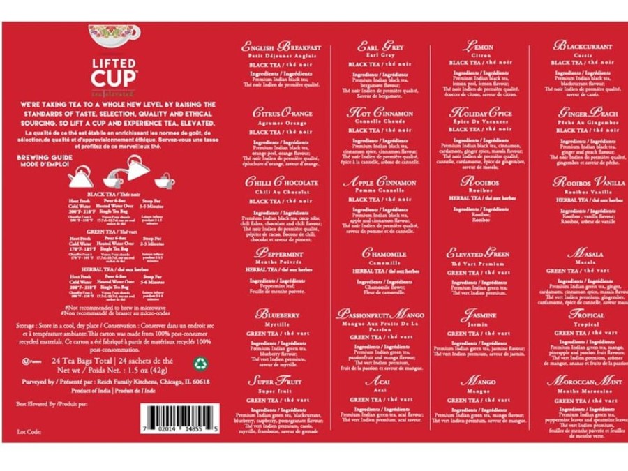 Lifted Cup Tea Gourmet Du Village | Advent Calendar Of Tea