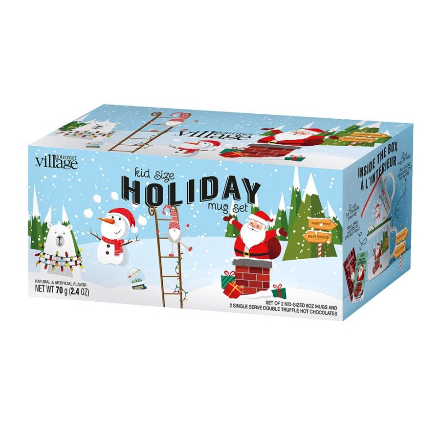 Hot Chocolate Gourmet Du Village | Kid Sized Holiday Mug Set