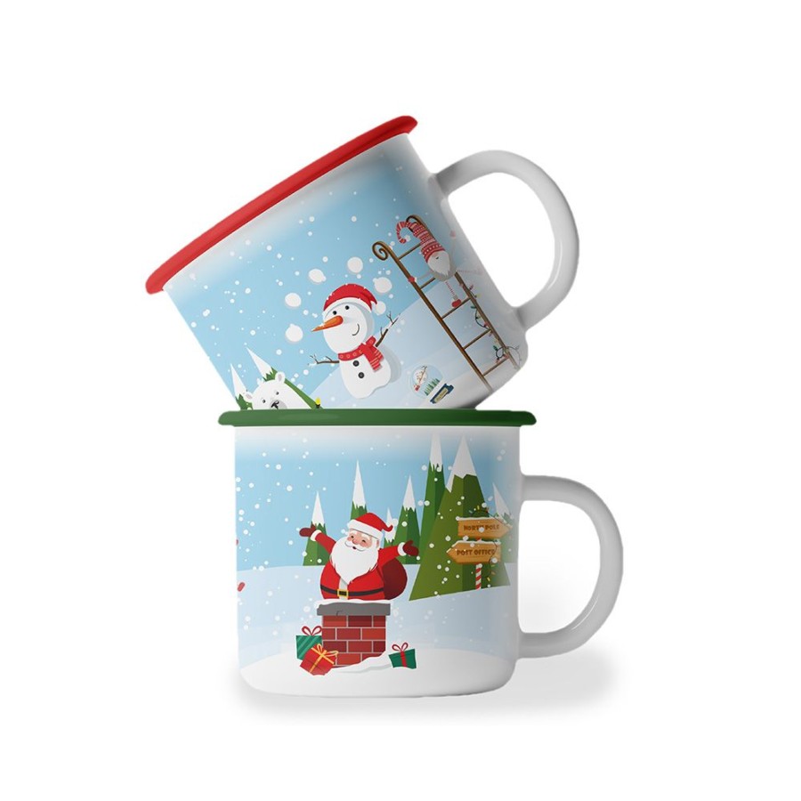 Hot Chocolate Gourmet Du Village | Kid Sized Holiday Mug Set