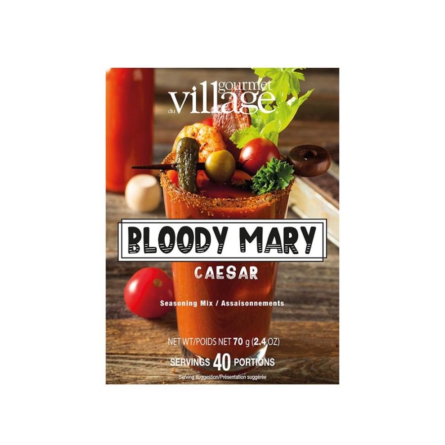 Cool & Festive Drinks Gourmet Du Village | Bloody Mary Mix Gift Set-Drink Mix & Rimmer