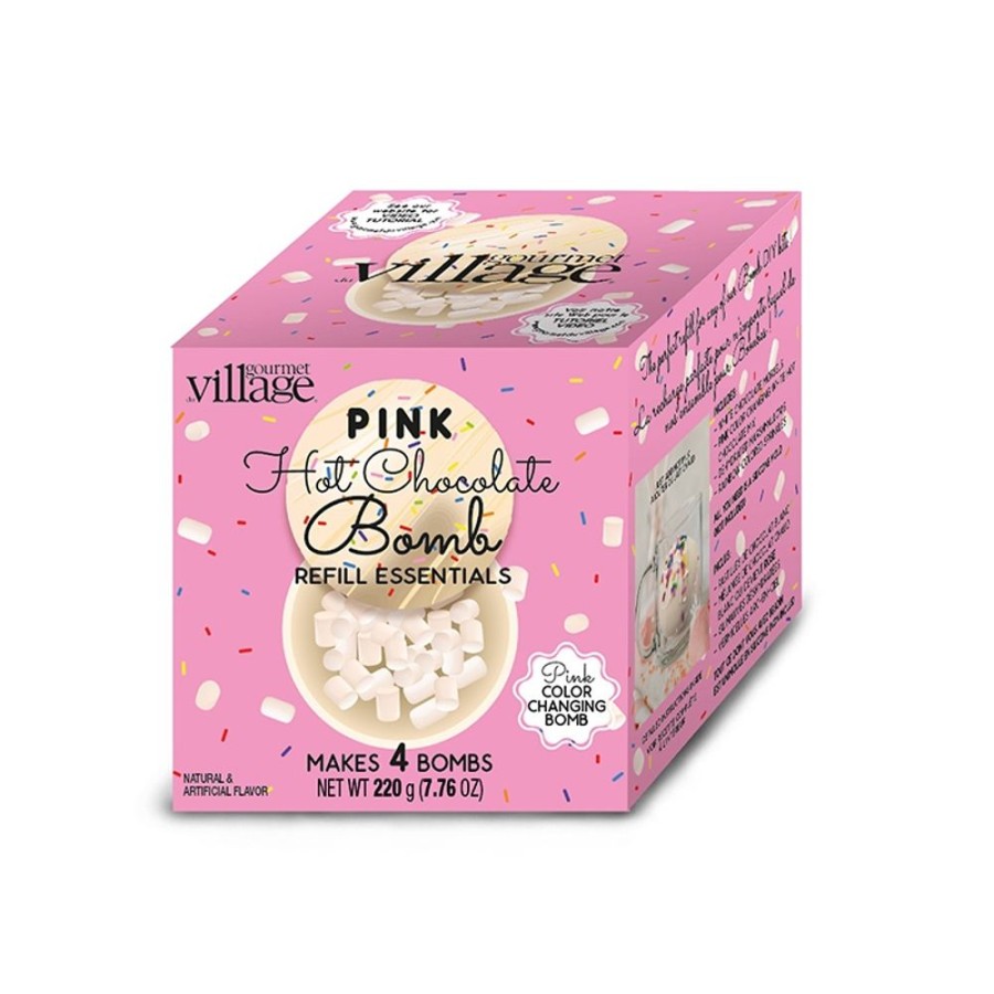 Hot Chocolate Gourmet Du Village | Pink Hot Chocolate Bomb Refill Essentials-Heat Sensitive