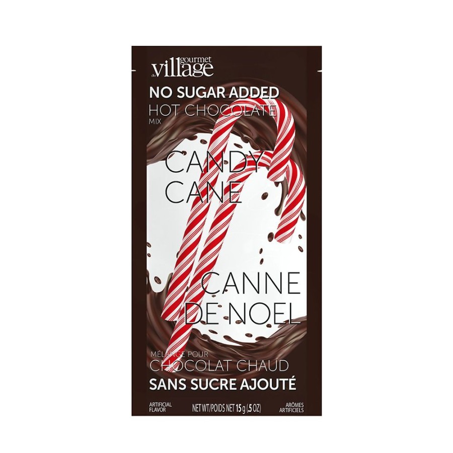 Hot Chocolate Gourmet Du Village | No Sugar Added Candy Cane-Set Of 6