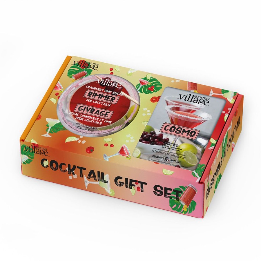 Cool & Festive Drinks Gourmet Du Village | Cosmo Mix Gift Set-Drink Mix & Rimmer