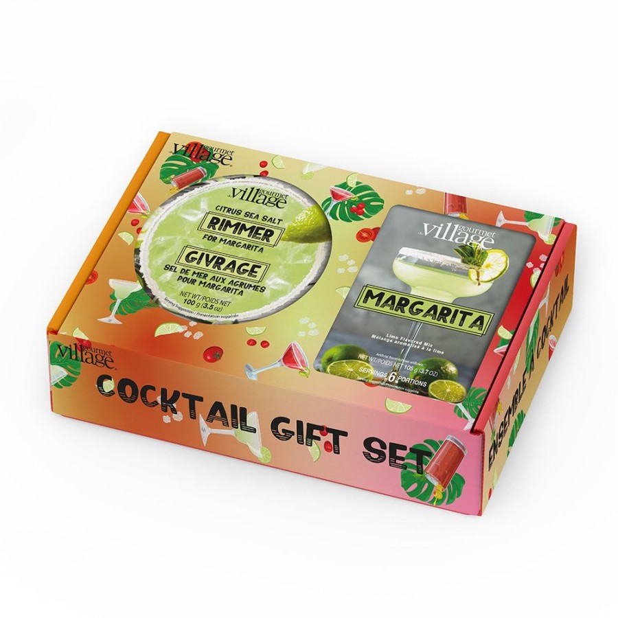 Cool & Festive Drinks Gourmet Du Village | Margarita Mix Gift Set-Drink Mix & Rimmer